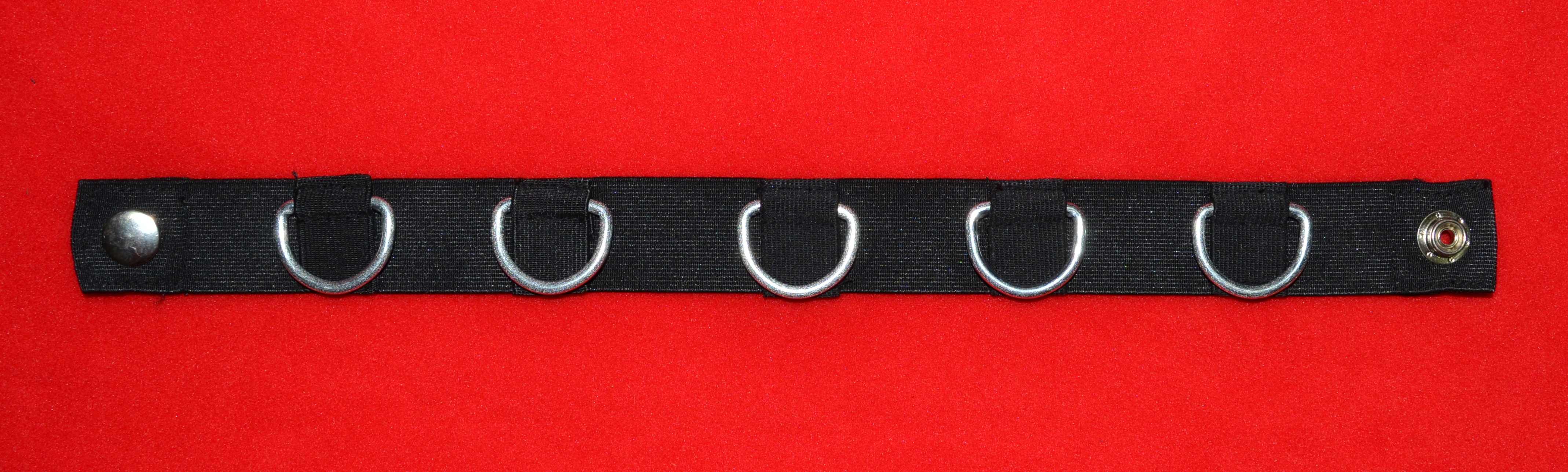 Punk/Metal obojek na krk černý, 3 cm šířka s kovovými déčky