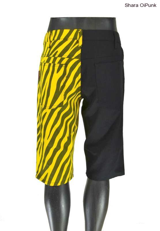 Punk kraťasy černá/ ŽLUTÁ ZEBRA SKLADEM - S