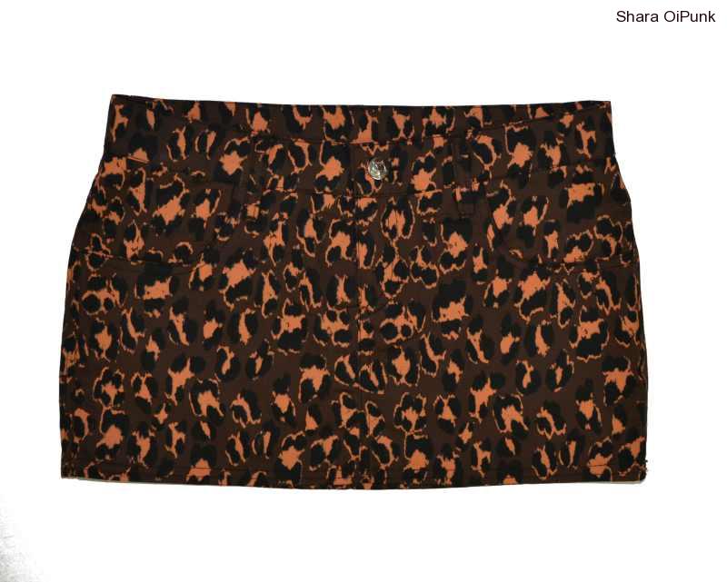 Punk sukně hnědý leopard SKLADEM - L