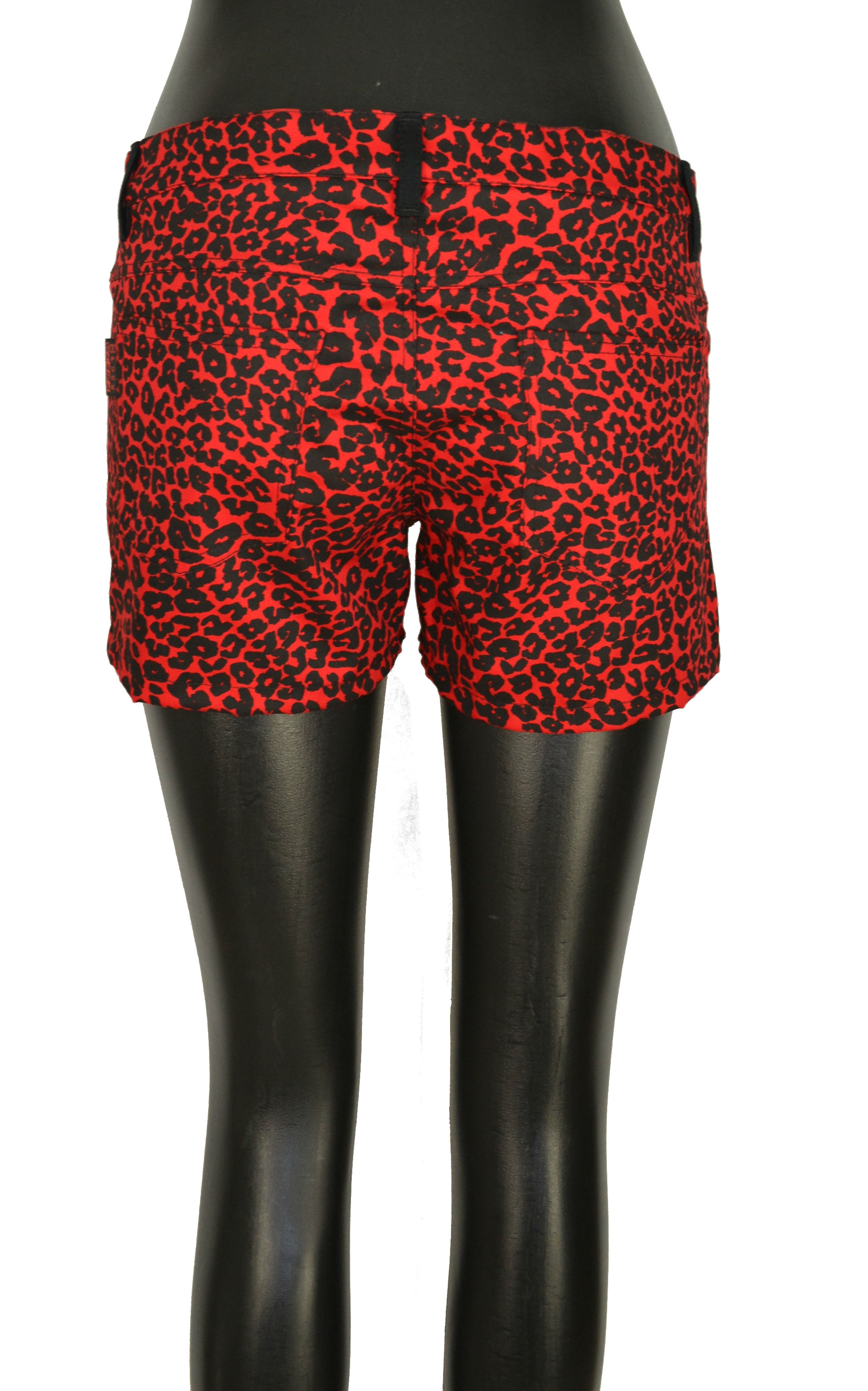 Punk kraťasy ZMĚNA delší,  červená zebra SKLAD vel. M