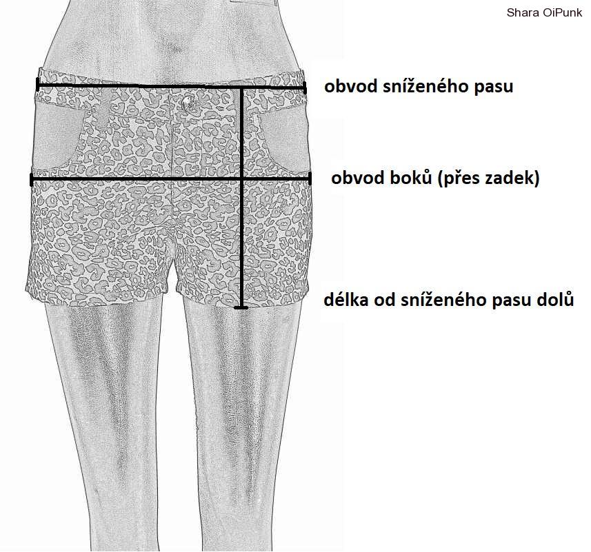 Punk kraťasy ZMĚNA delší,  červená zebra SKLAD vel. M