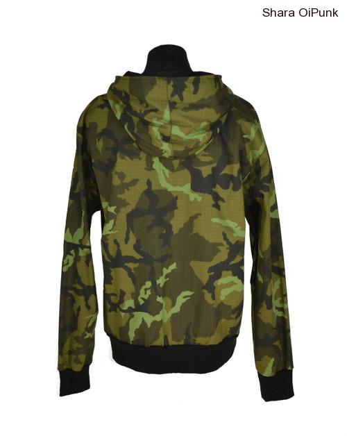 Punk maskáčová lehká bunda - SKLADEM -XL