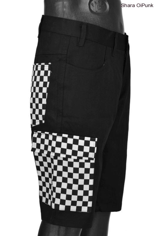 Punk kraťasy - s jednou boční kapsou -SKLADEM 2ks -L