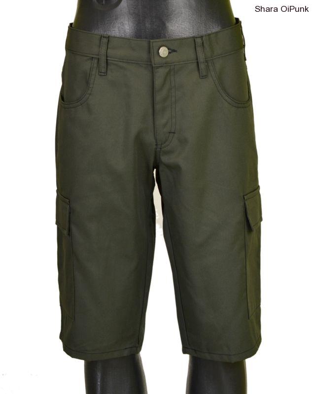 Punk kraťasy - bočníma kapsama - khaki-SKLADEM 4ks -XXL