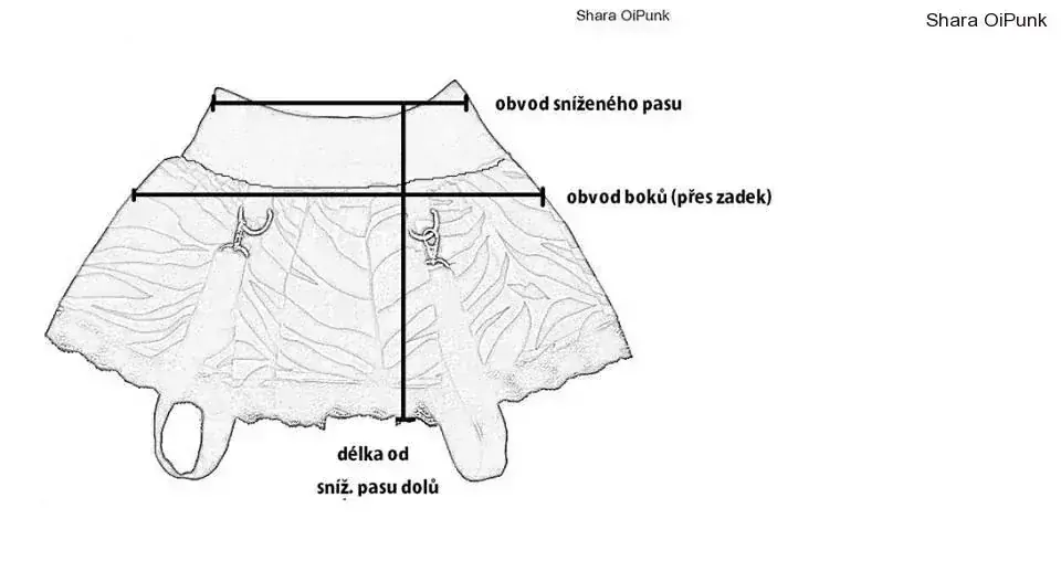 Punk sukně s kšandami a krajkou - zelená zebra-SKLADEM vel. S