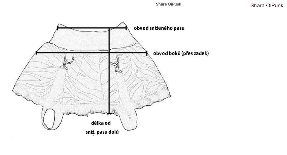Punk sukně s kšandami a krajkou - zelená zebra-SKLADEM-M
