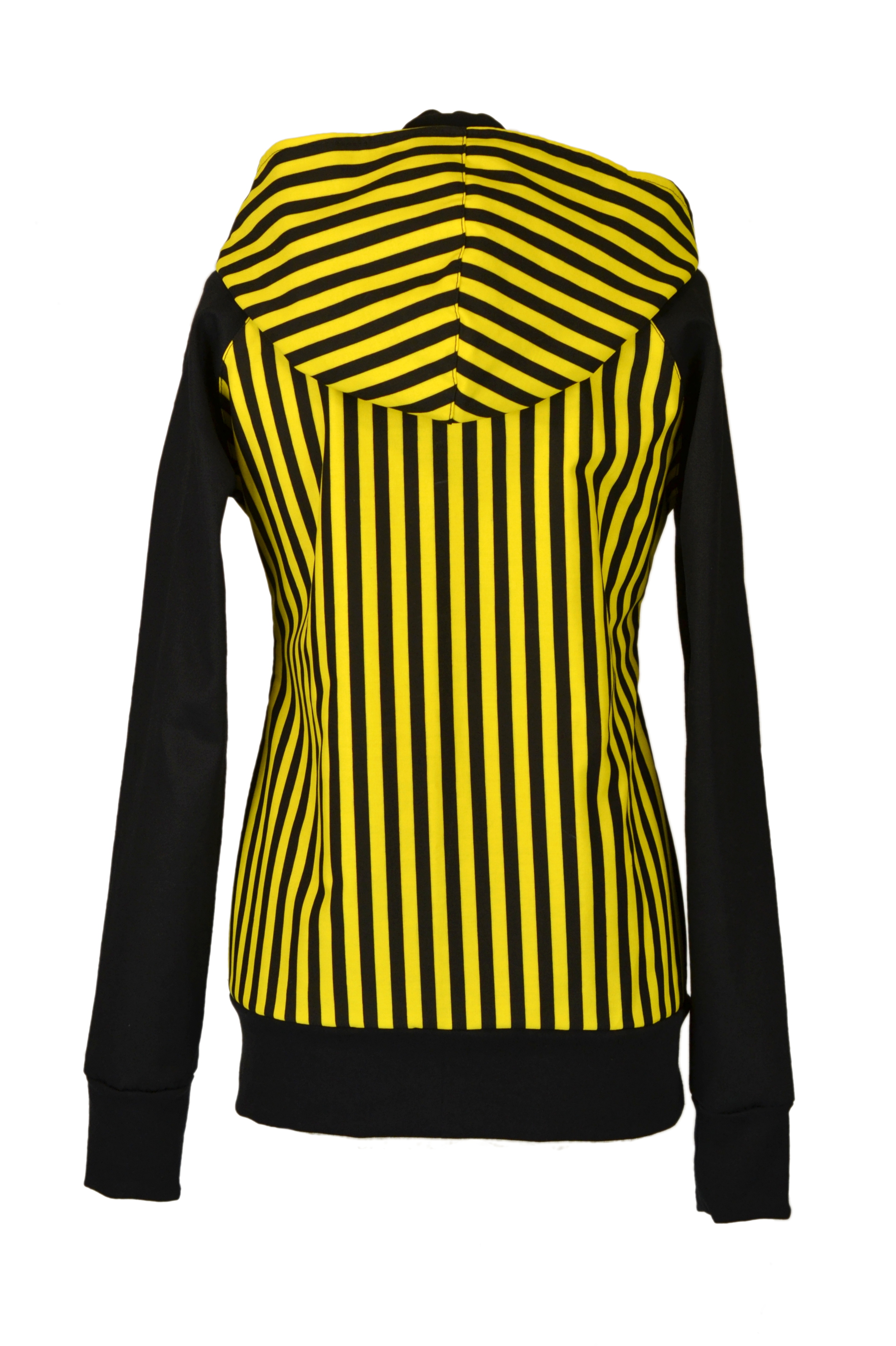 Punk celoroční bunda - žlutý pruh/černá-SKLADEM-XS