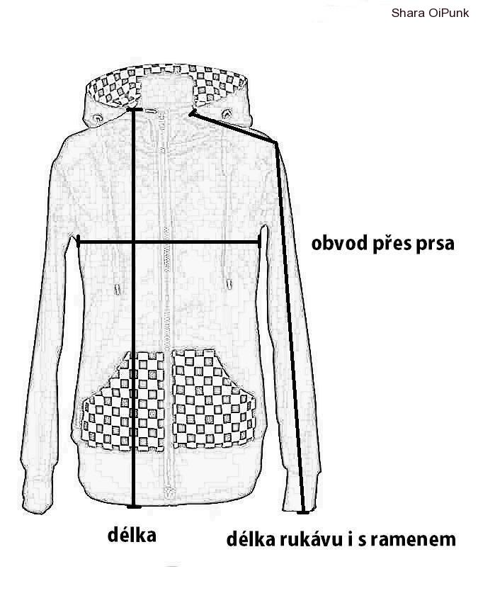 Punk celoroční bunda - černá/červená zebra