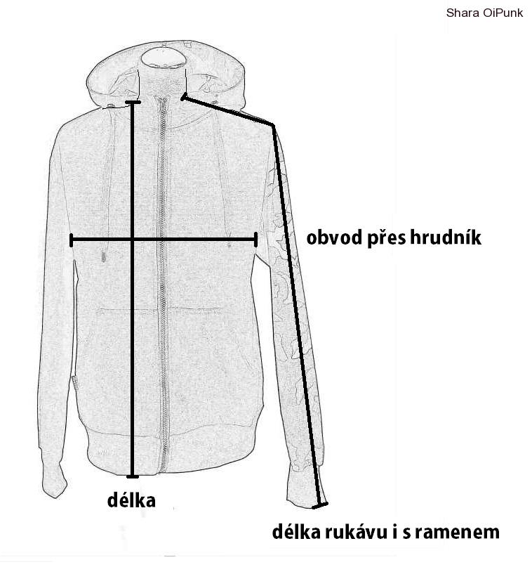 Punk celoroční bunda - černá/modrá zebra