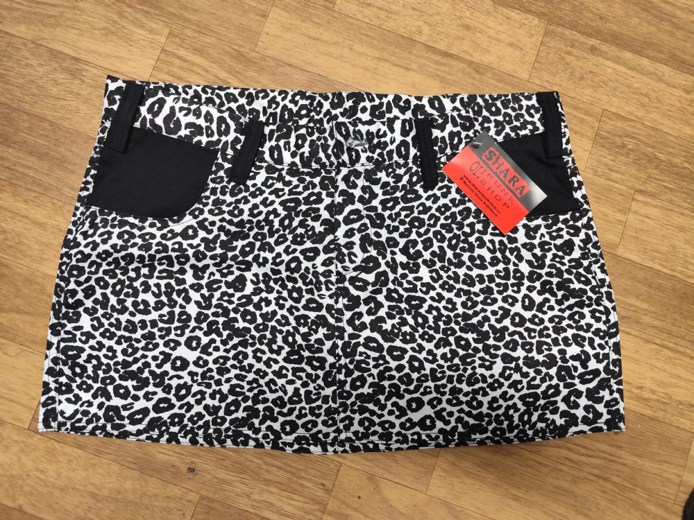 Punk sukně -BÍLÝ LEOPARD-SKLAD-L