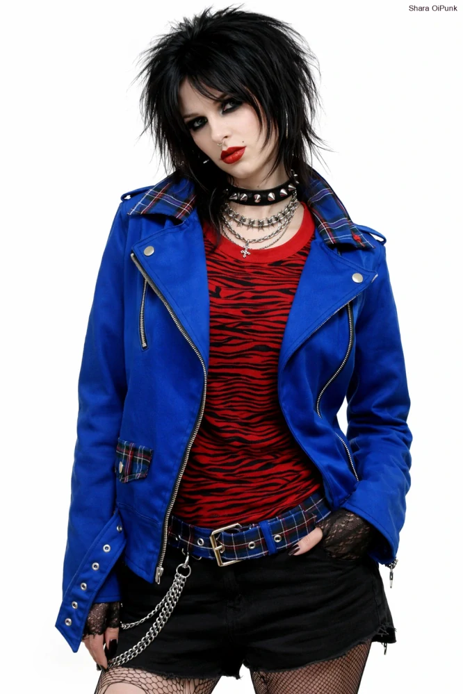 Punk křivák dámský - modrá