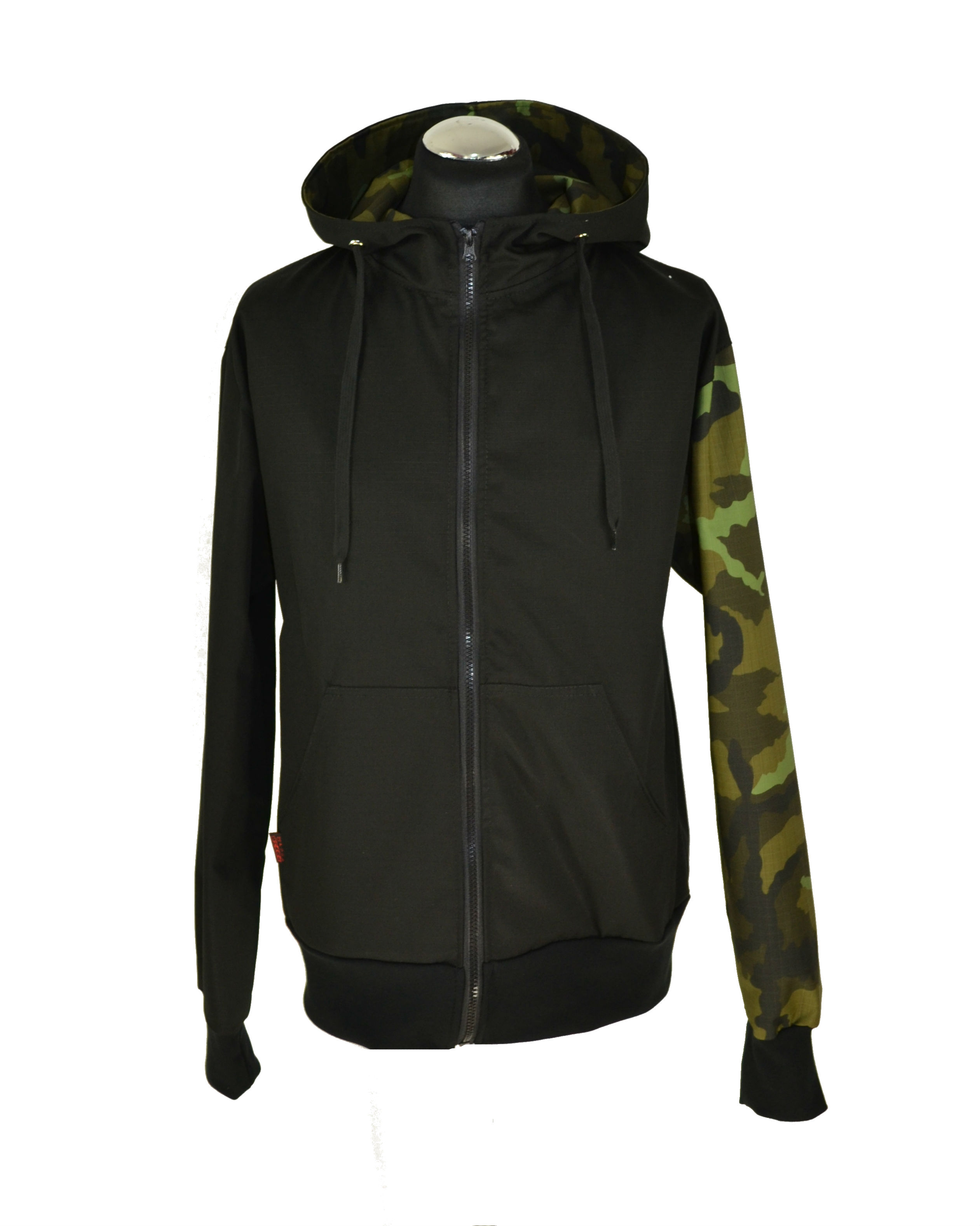 Punk celoroční bunda - černá/maskáč