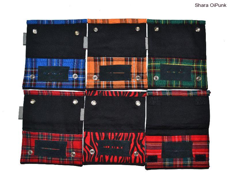 Punk obal na tabák zelené káro