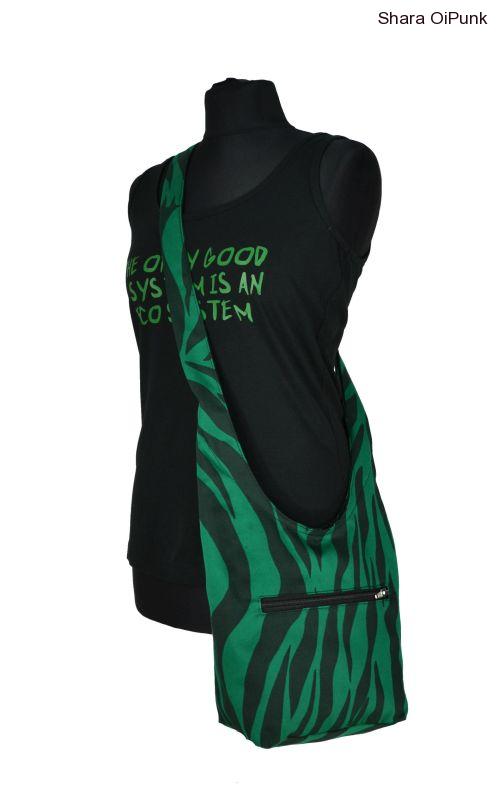 Punk taškovak zelená velká zebra 