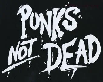 Nášivka PUNK´S NOT DEAD clas bw 18x14 cm