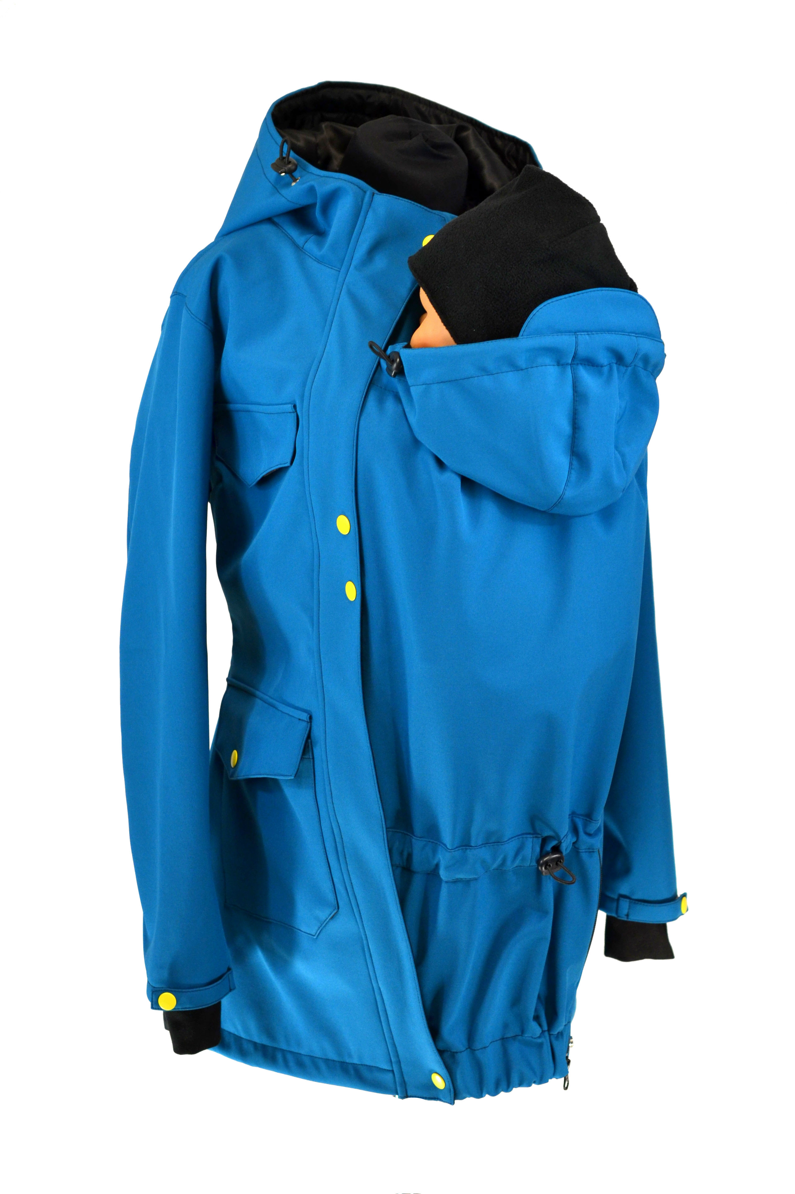 PUNK softshellový kabát nosící-petrolej