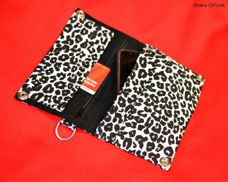 PUNK ledvinka/peněženka/na mobil - ZMĚNA bílá zebra