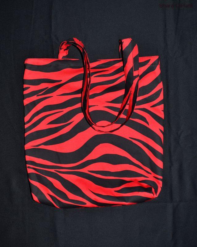 Punk taška - červená zebra