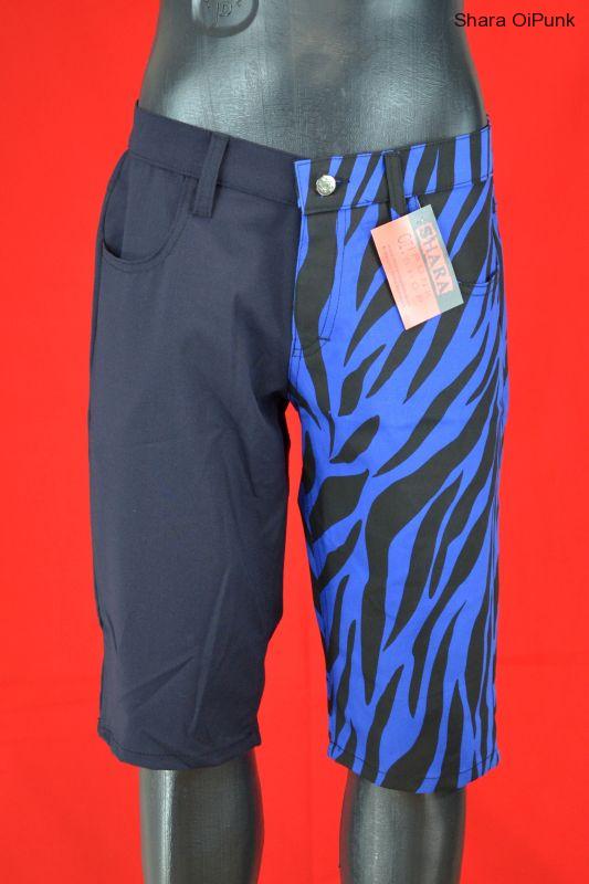 Punk kraťasy TMAVĚ MODRÁ/MODRÁ ZEBRA-SKLAD-S