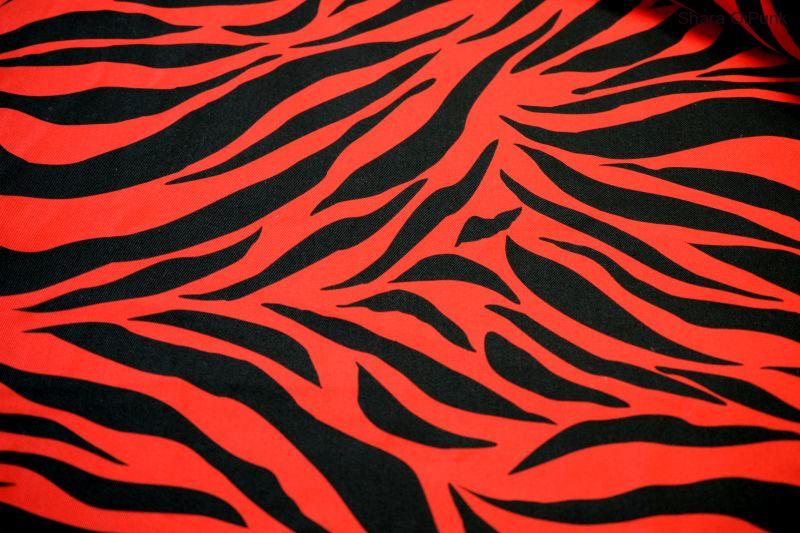 Punk zebra červená