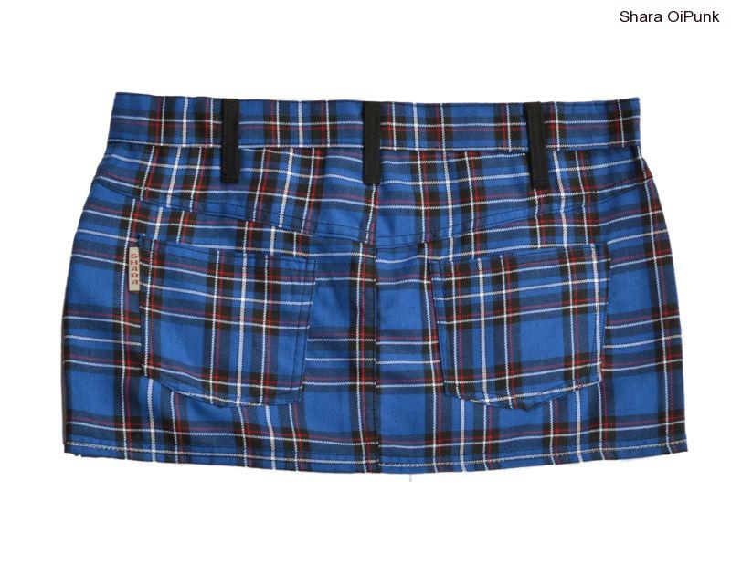 Punk sukně TM.MODRÉ KÁRO - SKLADEM S