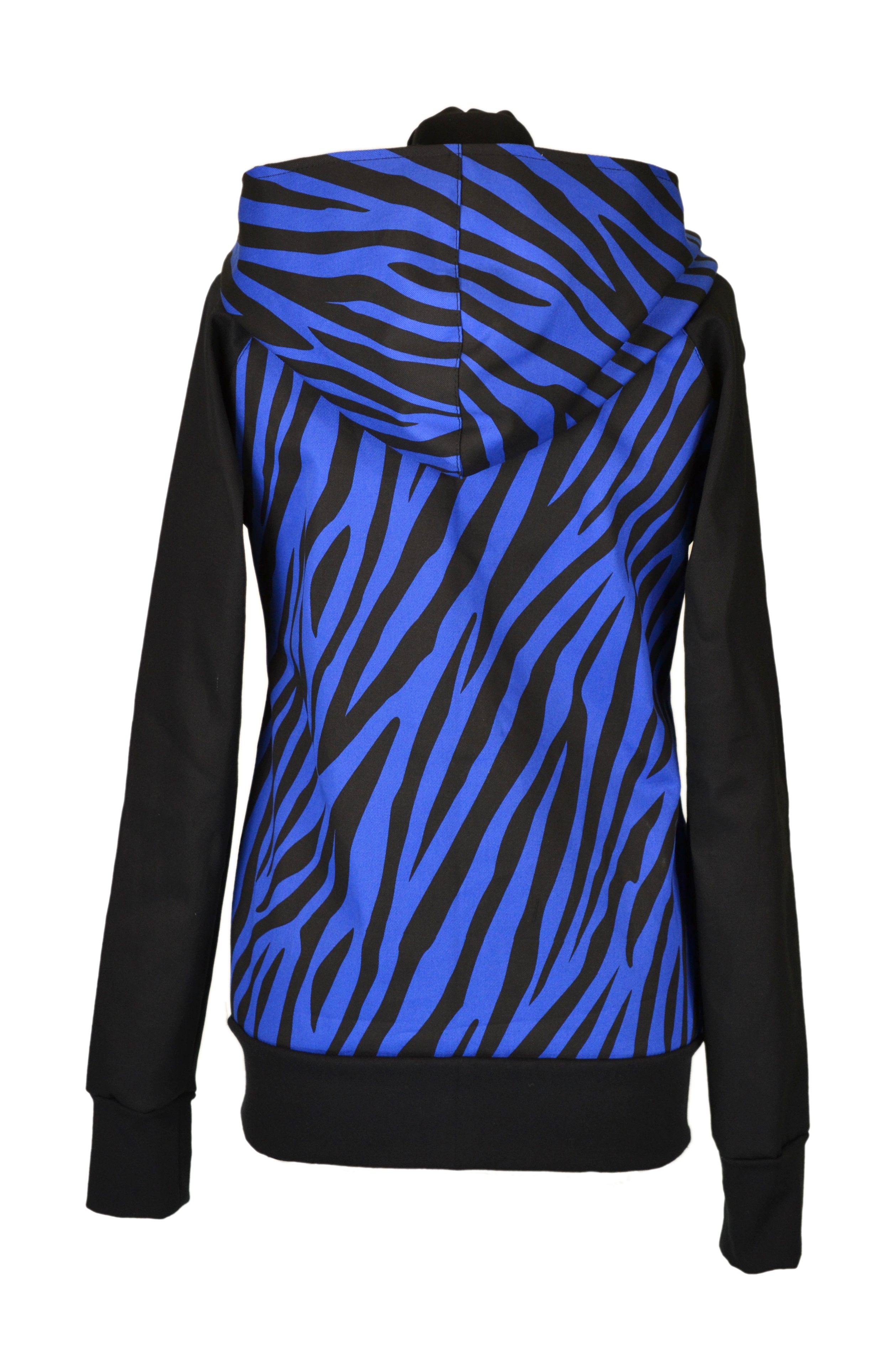 Punk celoroční bunda - černá/modrá zebra