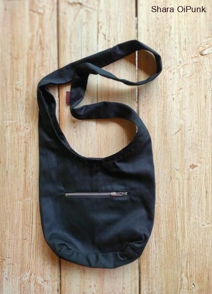 Punk taškovak černý zelená podšívka SKLADEM 