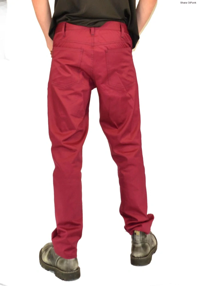 Punk pánské kalhoty - vínová SKLADEM vel.XL