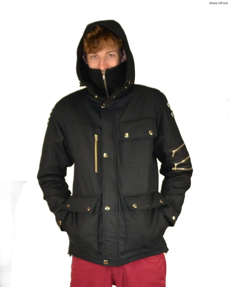 Punk bunda Shara s légou - černá SKLADEM vel.M