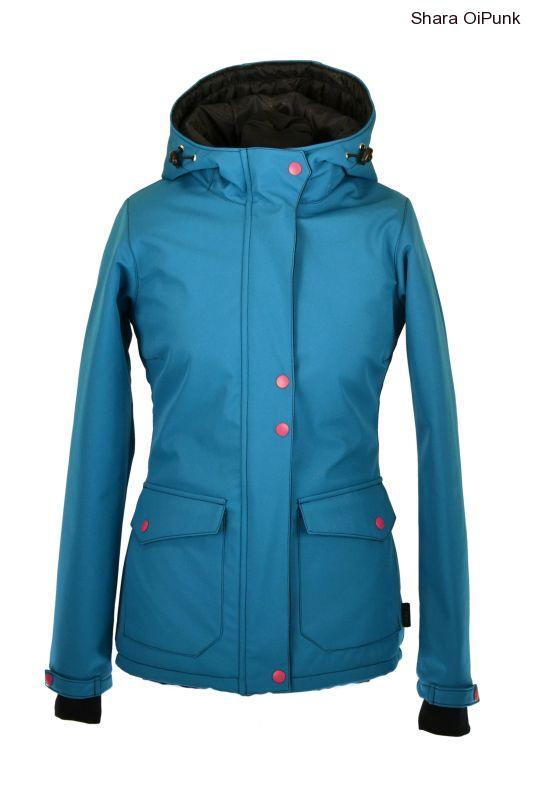 PUNK softshellová bunda nosící - petrolej