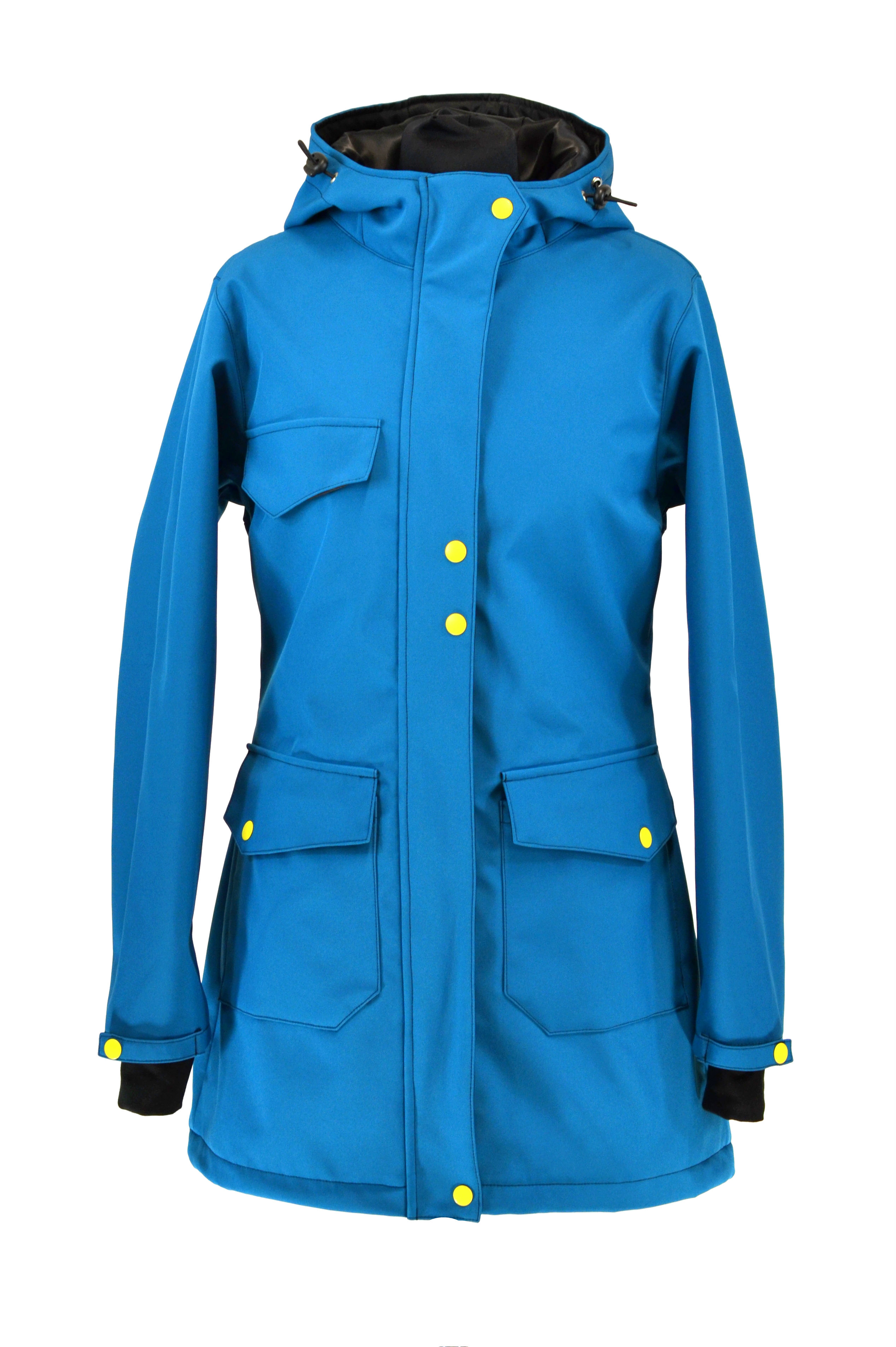 PUNK softshellový kabát nosící-petrolej