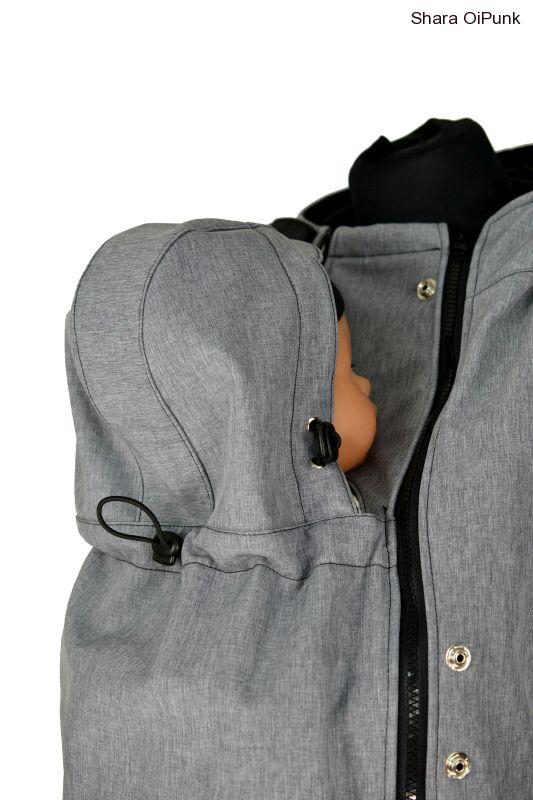 Softshellová vsadka s kapucí a krytím krku