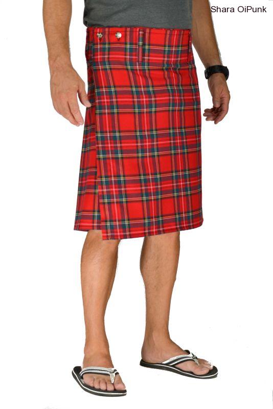 Punk kilt - červené káro