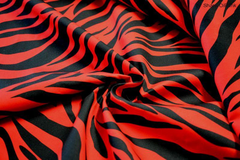 Punk zebra červená