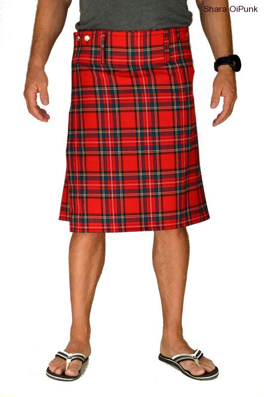 Punk kilt - červené káro