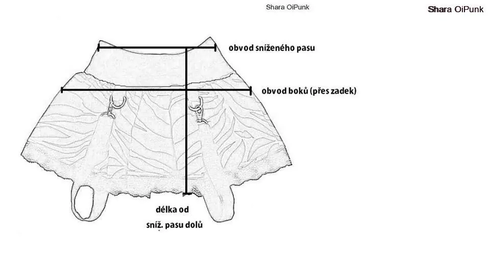 Punk sukně lehce skládaná s krajkou - růžové káro/4 kroužky SKLADEM vel.L