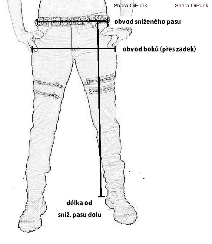 Punk lacláče s pásky červená/černá