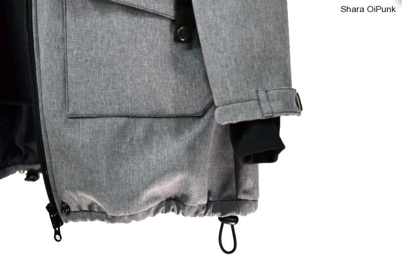 PUNK softshellový kabát nosící-šedá žíhaná/grafiti