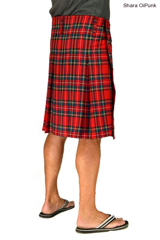 Punk kilt - červené káro
