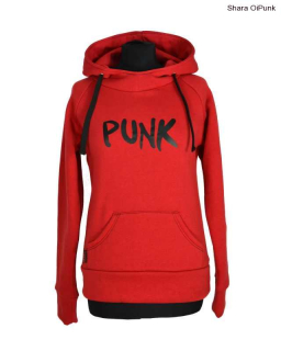 Punk mikina - červená PUNK