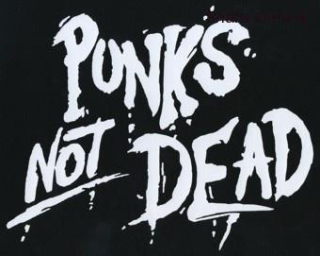 Nášivka PUNK´S NOT DEAD clas bw 18x14 cm