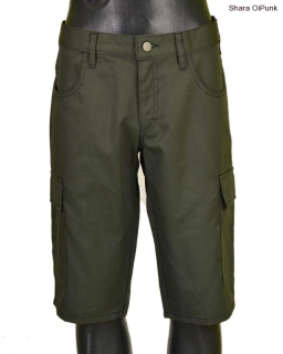 Punk kraťasy - bočníma kapsama - khaki-SKLADEM -4ks-M