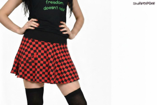PUNK červená sukně SKA - SKLADEM -L