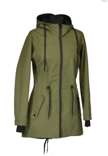 Punk softshellová parka - oliva