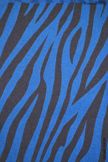 Punk zebra modrá