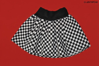 Punk sukně lehce skládaná- bílá SKA